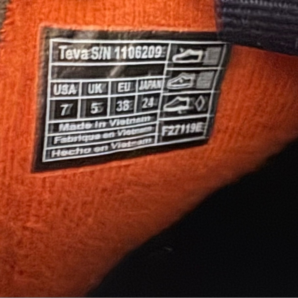 Teva Orange Quilted Slip-On Footwear - Picture 3 of 6